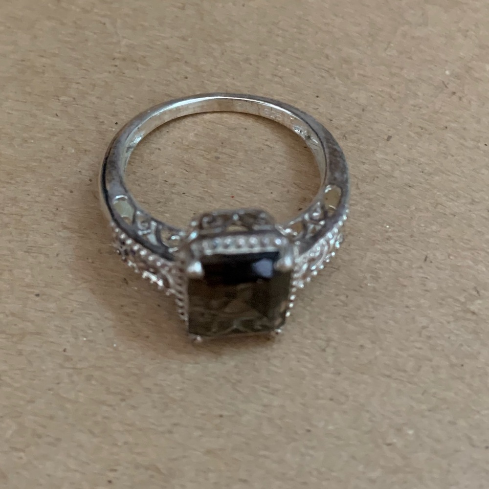 Sterling Silver Chocolate Stone Ring
